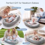 URMYWO Babynestchen 90x50 cm – Handmade Kokon aus 100% Baumwolle für Neugeborene – Bild 7