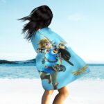 The Legend of Zelda Wohndecke 160 x 200 cm – Flauschige Kuscheldecke Blau für Kinder – Bild 2