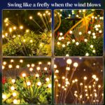 Caldarax 4er Set Firefly Solarlampen – Warmweisse LED Gartenleuchten mit 2 Modi für Aussen – Bild 6