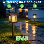 nipify Solar-Gartenleuchten 6er Set, 3000K Warmweiss – IP65 Wegeleuchten für Garten & Terrasse – Bild 3