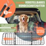 LOVPET® Hundetrenngitter Auto 92–152 cm – Universales Kofferraumgitter mit Sicherheitsgurten – Bild 2