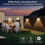 Bzavor Solar-Wandleuchte 8er Set mit 9 Leuchtmodi – IP65 Edelstahl Gartenbeleuchtung – Bild 8