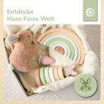 Bieco Hase Fine Stapelturm – FSC® Holz Motorikspielzeug für Babys ab 1 Jahr – Bild 6