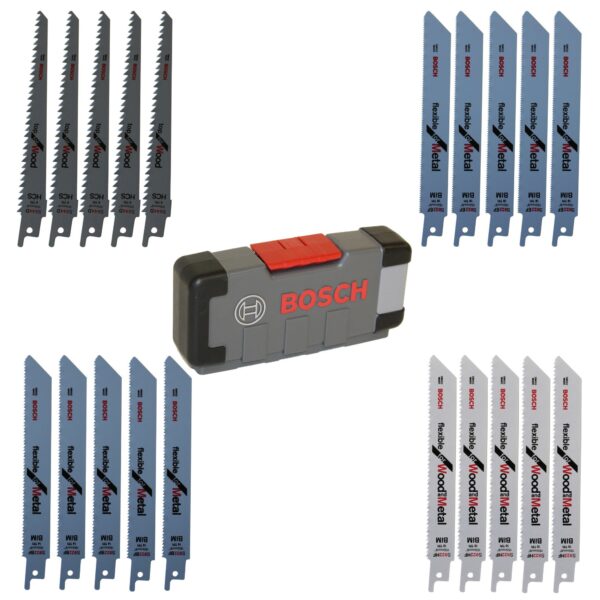 Bosch Professional 20tlg. Säbelsägeblätter ToughBox – Holz & Metall Universalset