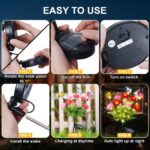 Qoosea Solar-Blumenleuchte mit Schmetterling – 2er Set Gartenleuchten IP65 – Bild 6