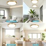 JDONG LED Deckenleuchte Gold Ø30cm – 24W Neutralweiss für alle Räume – Bild 3