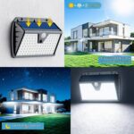 6er Set Solar-Wandleuchten mit Bewegungsmelder – IP65 Kaltweiß für Garten & Hof – Bild 2
