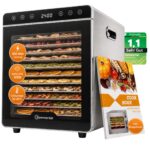 Sommertal Silence 800 Dörrautomat – 12 Edelstahl-Einschübe, 800W, nur 50dB, 24h Timer