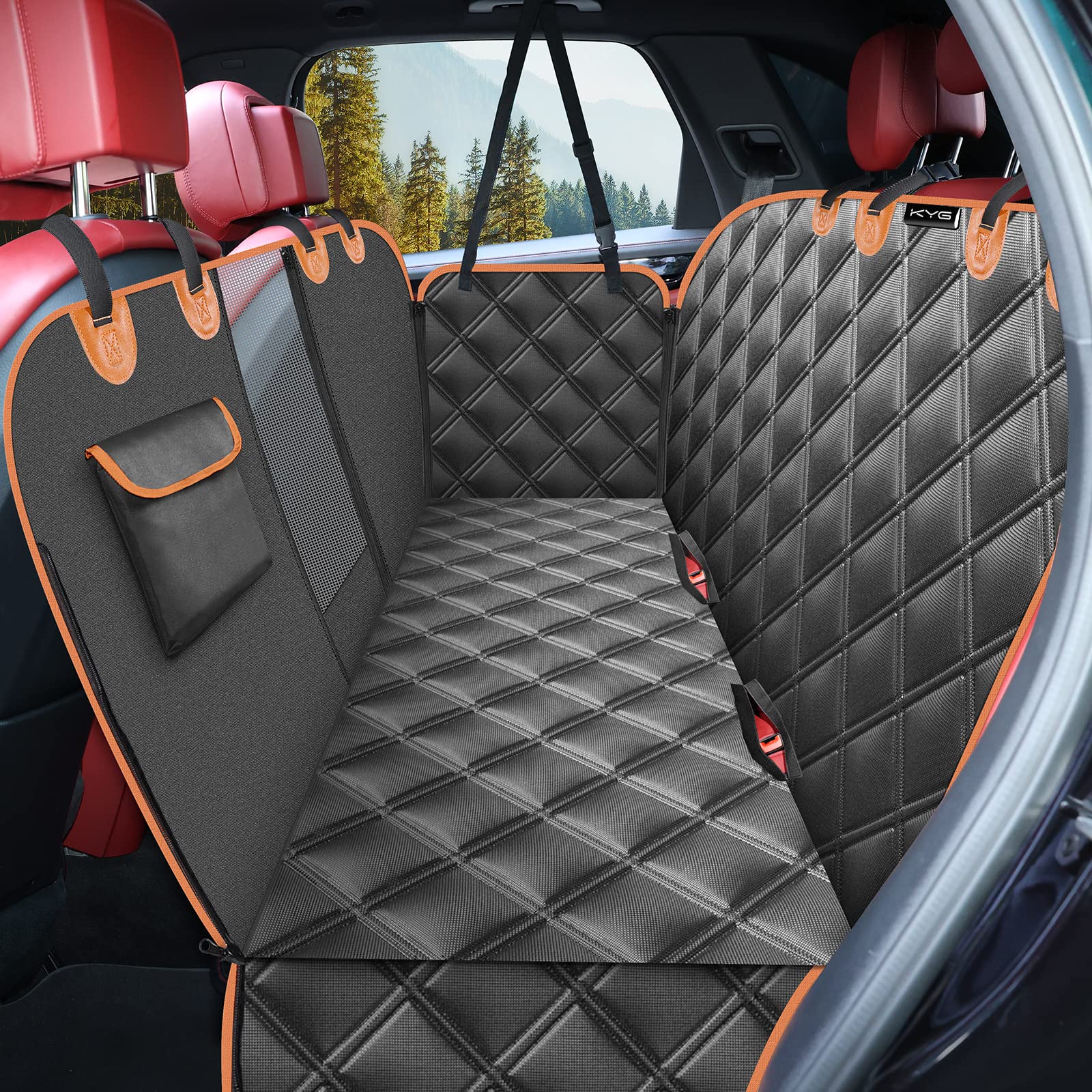 KYG Hundedecke Auto Rückbank 135 x 148 cm – Wasserdicht & Kratzfest für grosse Hunde
