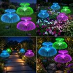 Beuaati Quallen-Solarleuchten 3er-Set – RGB LED Gartenstecker IP65 wasserdicht für Aussen – Bild 6