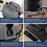 MASKO® Industriestaubsauger 2300W – 6in1 Nass- & Trockensauger mit Blasfunktion für Werkstatt & Baustelle – Bild 3