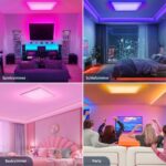 BestLuz LED Deckenleuchte 42x42 cm, 24W RGBW – Dimmbar mit Fernbedienung & Backlight – Bild 6