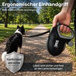 CORTES PETS Rollleine 10m für Hunde bis 50kg – Ausziehbare Hundeleine mit Kotbeutelhalter – Bild 5