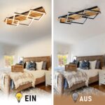 GBLY LED-Deckenleuchte 70cm Holz – Dimmbar mit Memory-Funktion für Wohnzimmer & Schlafzimmer – Bild 6