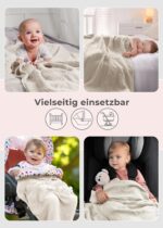 LAYNENBURG Premium Musselin Babydecke 120x120cm – 4-lagig, 100% Baumwolle, Öko-TEX – Bild 5