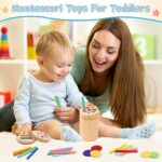 3-in-1 Montessori Holzspielzeug ab 1 Jahr – Motorik & Sortierspiel mit Zubehör – Bild 2