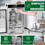 Kwasyo Gewerblicher Dörrautomat 18 Etagen 800W – Edelstahl Lebensmittel Dehydrator mit 360° Luftzirkulation – Bild 8