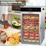 SUCISENI 800W Dörrautomat mit 18 Ablagen – Profi-Dehydrator mit Edelstahl & Touch-Control – Bild 8