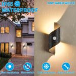 KUKAK LED Wandleuchte mit Bewegungsmelder 10W – IP65 Wasserdicht für Innen & Aussen – Bild 6