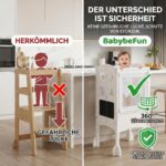BabybeFun Lernturm ab 1 Jahr – Klappbar mit 360° Sicherheitsnetz & Anti-Kipp-Schutz – Bild 3