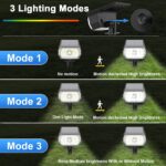 Fratink 4er Set Solarstrahler mit Bewegungsmelder – 43LED IP65 wasserdicht für Garten & Außenbereiche – Bild 3