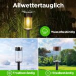 UME Solar-Gartenleuchten 3000K Warmweiss – 6er Set Wegeleuchten für Garten & Terrasse – Bild 4