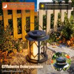Ketom 2er-Set Solar Flammenlaternen – IP65 Retro Gartenleuchten für Aussen mit Flammeneffekt – Bild 3
