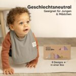KeaBabies 8er-Pack Bio-Baumwolle Baby Lätzchen – Saugfähig & Maschinenwaschbar – Bild 9