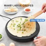 Yabano Crêpe Maker elektrisch 30 cm – 1000W Crepespfanne mit Temperaturregelung – Bild 2