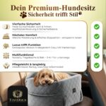 TinyDogs Hundeautositz bis 12 kg – 4-fach gesichert mit Memory Schaum für Vorder- & Rückbank – Bild 7