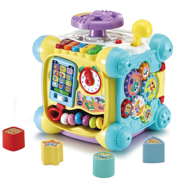 VTech Baby Spielspaß-Entdeckerwürfel – 6-seitiger Lernwürfel für Babys 12-36 Monate