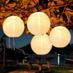 Bawoo Solar Lampions 20 cm – 4er Set Warmweiss Solarlaterne Wasserdicht für Garten