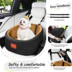 Lealchum Hunde-Autositz Small – Sicherer Reisekomfort mit Memory-Schaum & Sicherheitsleinen – Bild 4