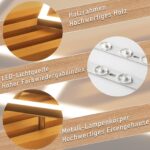 GBLY LED-Deckenleuchte 70cm Holz – Dimmbar mit Memory-Funktion für Wohnzimmer & Schlafzimmer – Bild 8