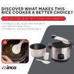 Winco Elektrischer Reiskocher 30 Tassen – Profi-Qualität mit Warmhaltefunktion – Bild 7