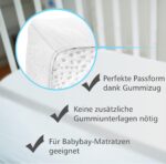 WhizProducts Wasserdichtes Spannbettlaken 89x50 cm – Matratzenschoner für Babybay Betten – Bild 6