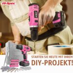 Hi-Spec 12V Akkuschrauber mit 50tlg. Zubehör – Bohrmaschine für Holz, Metall & Stein – Bild 5