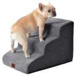 EHEYCIGA Hundetreppe 40 cm – 3 Stufen Haustiertreppe mit Gelenkschonung für kleine Hunde