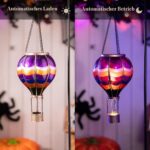45 cm Heissluftballon Solarlaterne – Halloween Gartendeko mit Flammeneffekt – Bild 2