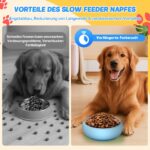 Pawinner 2-in-1 Schleckmatte Hund – Anti-Schling Napf Set mit Saugnäpfen aus Silikon – Bild 2