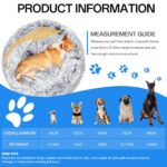 Kfnire Hundebett Doughnut Ø50cm – Flauschiges Haustierbett mit Kopfstütze für Katzen & Hunde – Bild 5