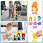 KMTJT Stapelwürfel Dinosaurier – Montessori Lernspielzeug ab 1 Jahr – Bild 4