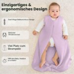 Unnivoll Babyschlafsack 67 cm 2.5 Tog – Winterschlafsack für Neugeborene 0-6 Monate – Bild 4