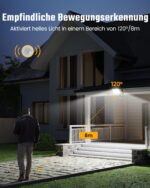 RIXGLEAM Solarleuchte mit Bewegungsmelder & 5m Kabel – IP65 Außenlicht für Garten & Terrasse – Bild 7