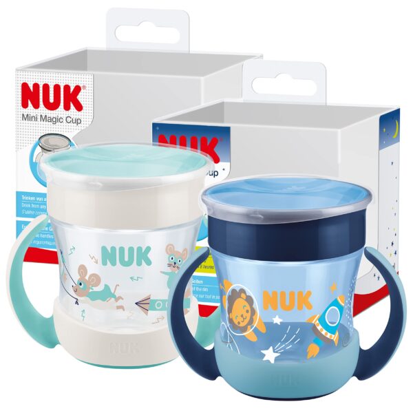 NUK Mini Magic Cup Night Trinklernbecher 160 ml – 360° Auslaufschutz & Leuchtfunktion ab 6+ Monaten