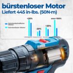 Dong Cheng 20V Akku-Schlagbohrschrauber 50Nm mit 2x2,0Ah – Professionelle 3-in-1 Kraft für alle Materialien – Bild 2