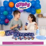 BONNYCO 40er Pack Holzkreisel mit Weltraum-Design – Mitgebsel Kindergeburtstag – Bild 8