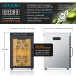 Arendo Edelstahl-Dörrautomat 1000W mit 16 Gittern – Profi-Dörrgerät für Obst, Fleisch & Gemüse – Bild 3