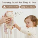Moonkie Hase Schnuffeltuch mit Silikon Beissring – 3-in-1 Babyspielzeug ab 0+ Monaten – Bild 4