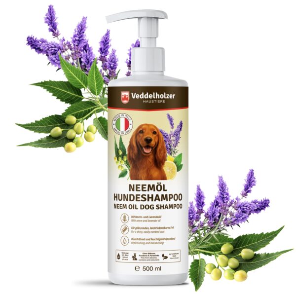 Veddelholzer 500 ml Neemöl Hundeshampoo – Natürliche Fellpflege gegen Parasiten